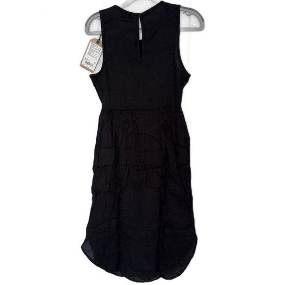Prana Seakissed Dress Sleeveless Smoked Bodice Pockets - Black Size Small - $99 - Picture 3 of 10